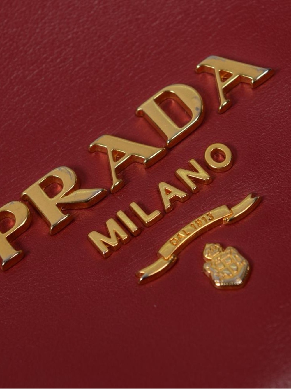 ♥️Prada Small Pionniere Two-Tone Burgundy and Dark Wine Leather Handbag ♥️ - Picture 8 of 16